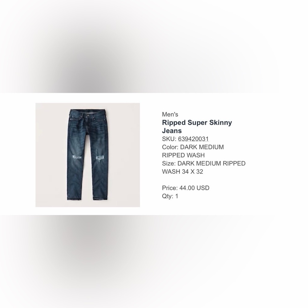 Abercrombie ripped Super Skinny Jeans - Dark Wash